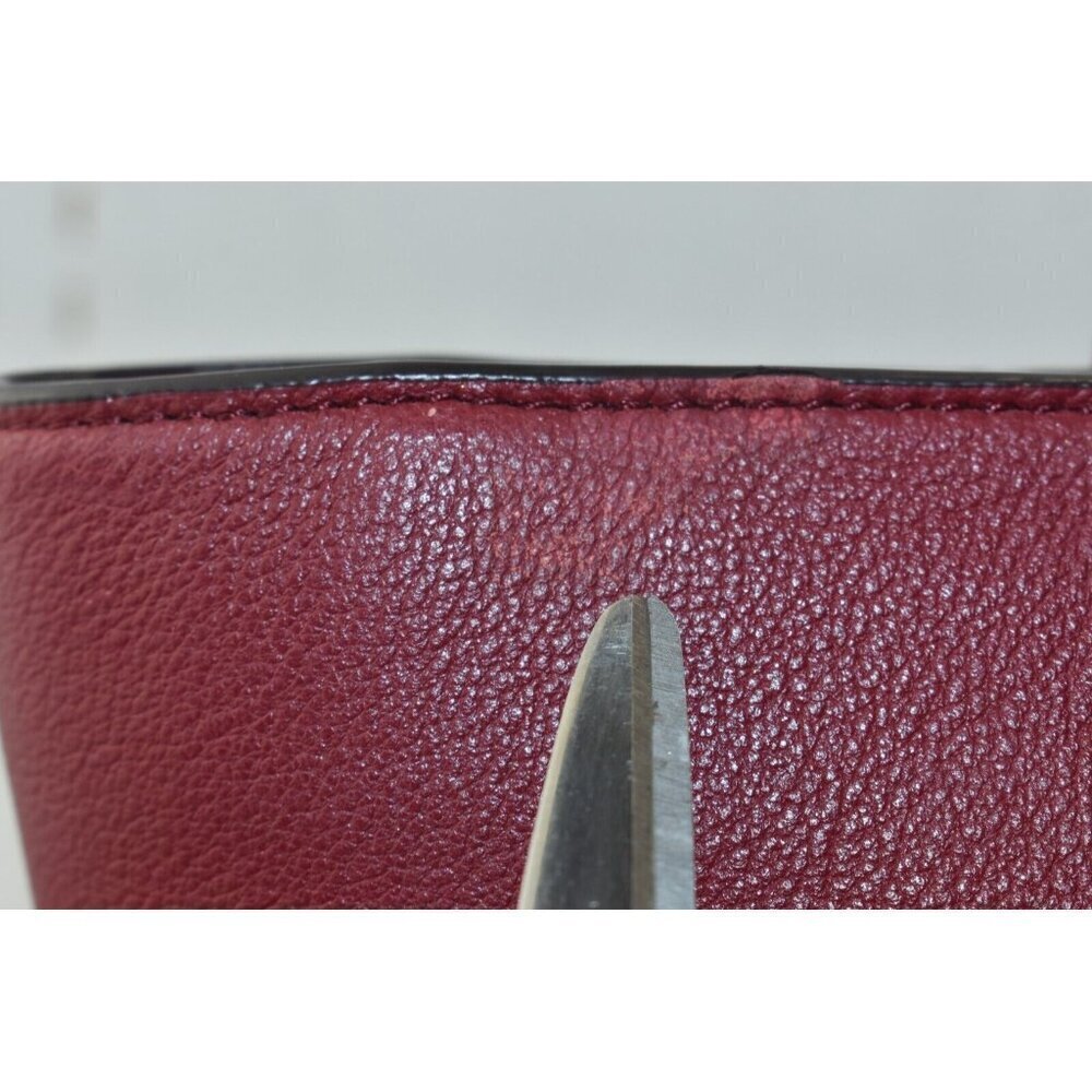 Michael Kors Womens Whitney Red Purse Leather Tote Shoulder Bag - Picture 4 of 16